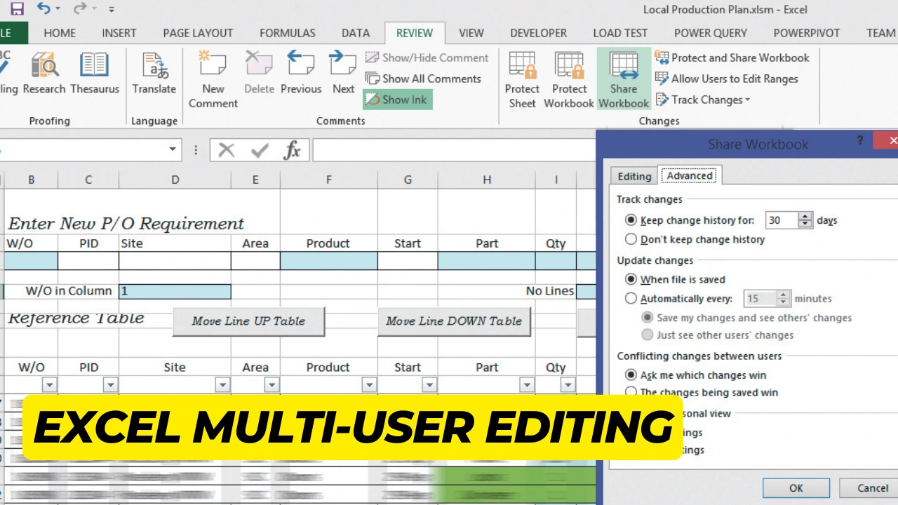 Excel Multi-User Editing