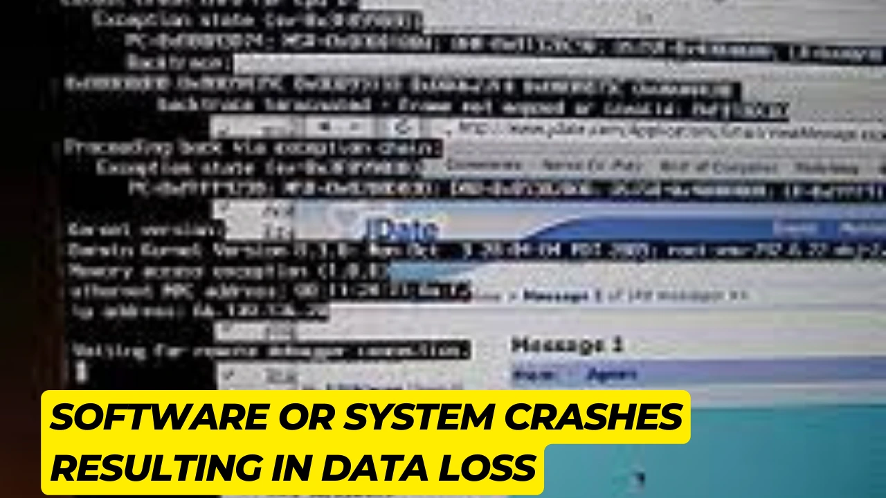 Software or system crashes resulting in data loss